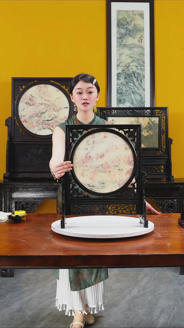 石材天然大理石画摆件