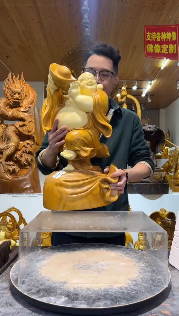 香樟木弥勒佛66cm