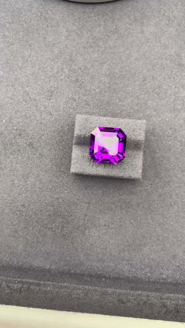 未镶嵌珠宝半成品紫晶12.9ct紫水晶 定制 GE