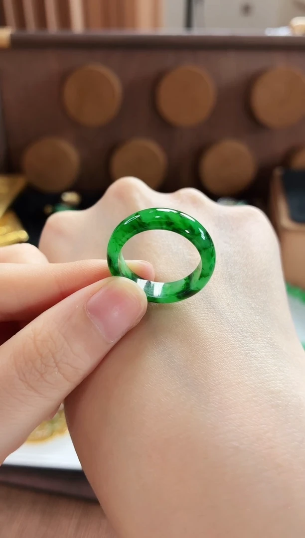 翡翠戒指未镶嵌手饰 16圈