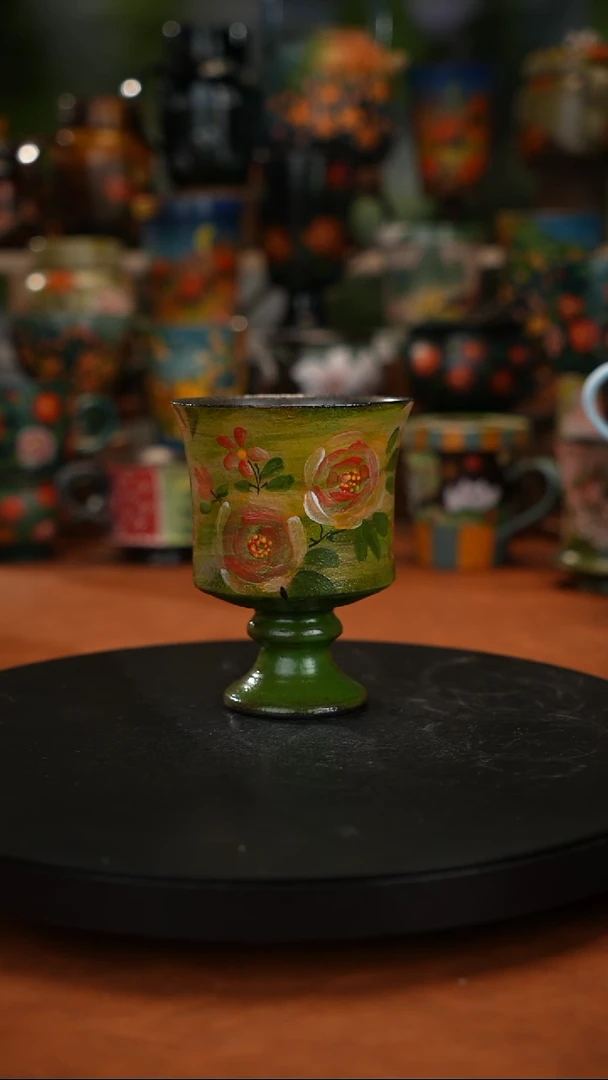 紫砂油画釉下彩手 绘