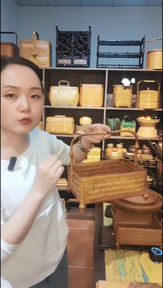 寒山筇竹提篮古色古香