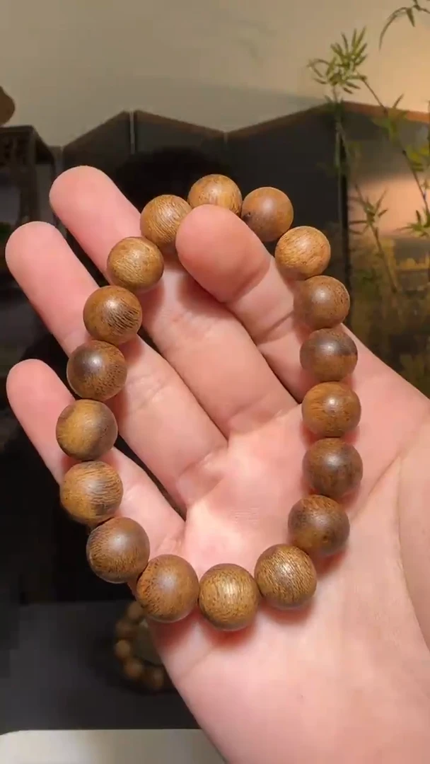 【闪购商品】沉香手串单圈白奇圆珠1.2/13g