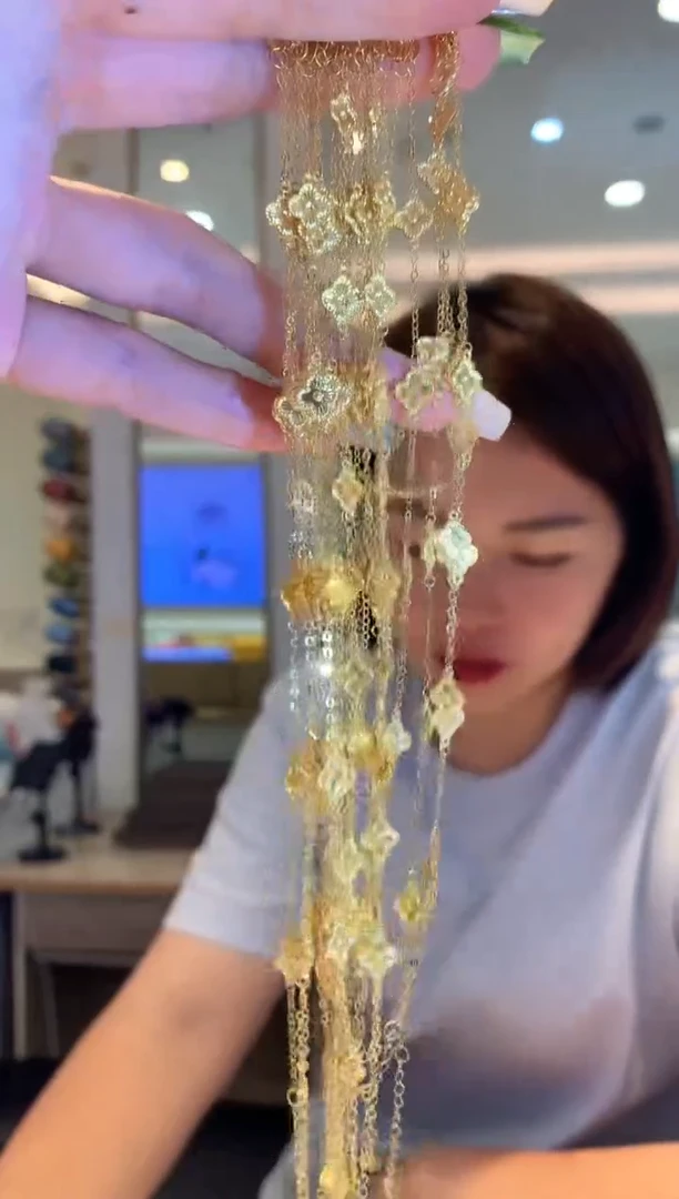 18K金手链四叶草手链多样性发一HJ057