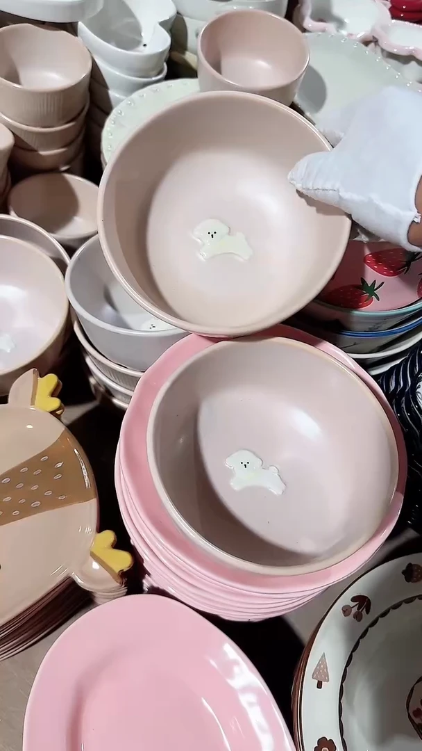 碗2个小狗面碗微瑕 凑满20元包邮