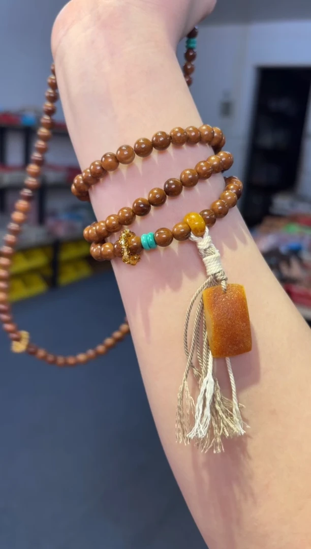 手链蜜蜡未镶嵌 7mm库克蜜蜡【平安无事】多圈