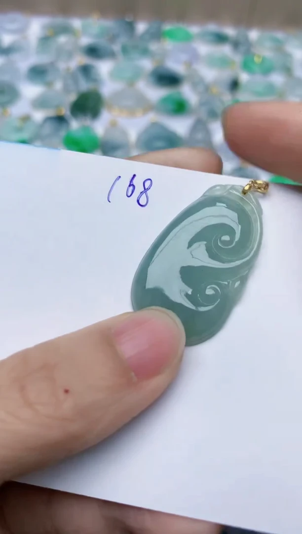 【闪购商品】翡翠颈饰18K金镶嵌天然翡翠A货    168
