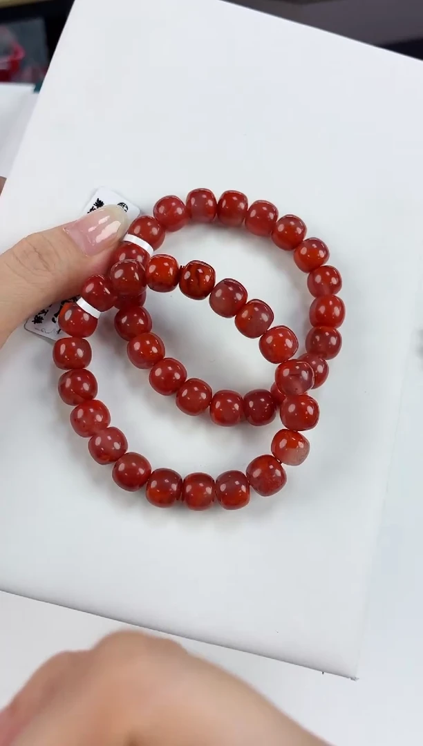 未镶嵌瓦西老型手串10+南红玛瑙（多样式发其一）