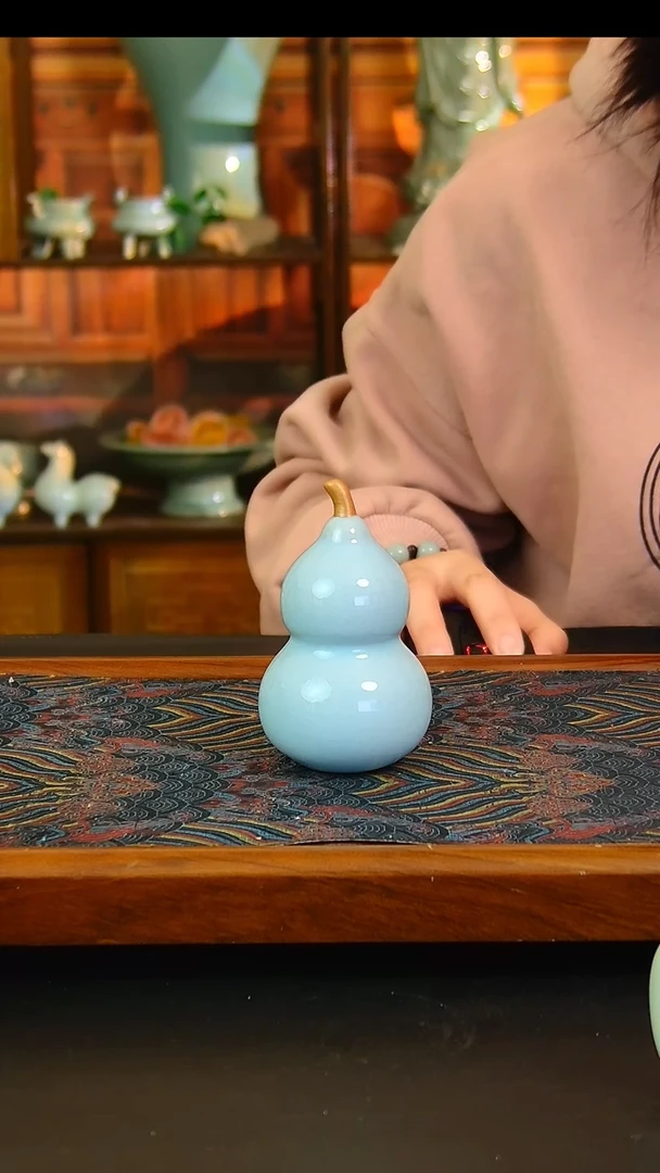 瓷片原矿汝瓷福利天青色葫芦