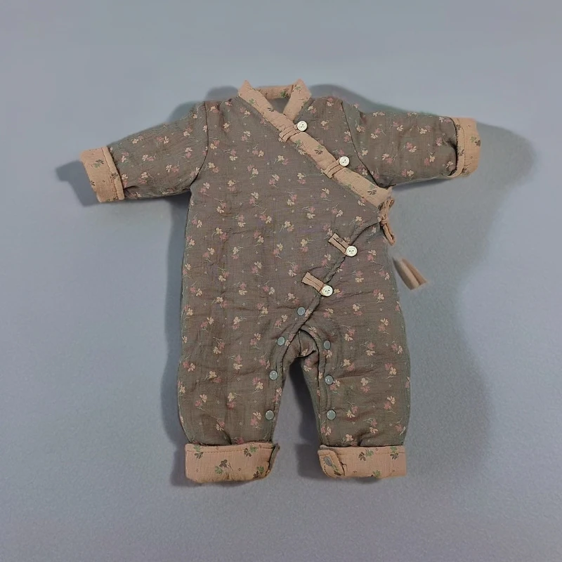 纯手工国潮风薄款双层纱连体衣宝宝棉300克婴儿柔软舒适