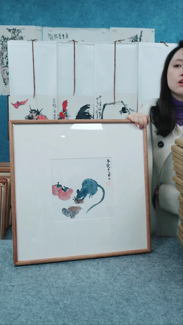 【闪购商品】国画50*50本土老师花鸟