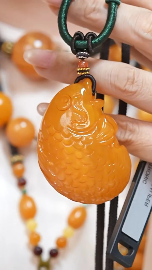 蜜蜡颈饰未镶嵌8297天然蜜蜡珠宝奇石云端妖孽石膏蜡全部保真
