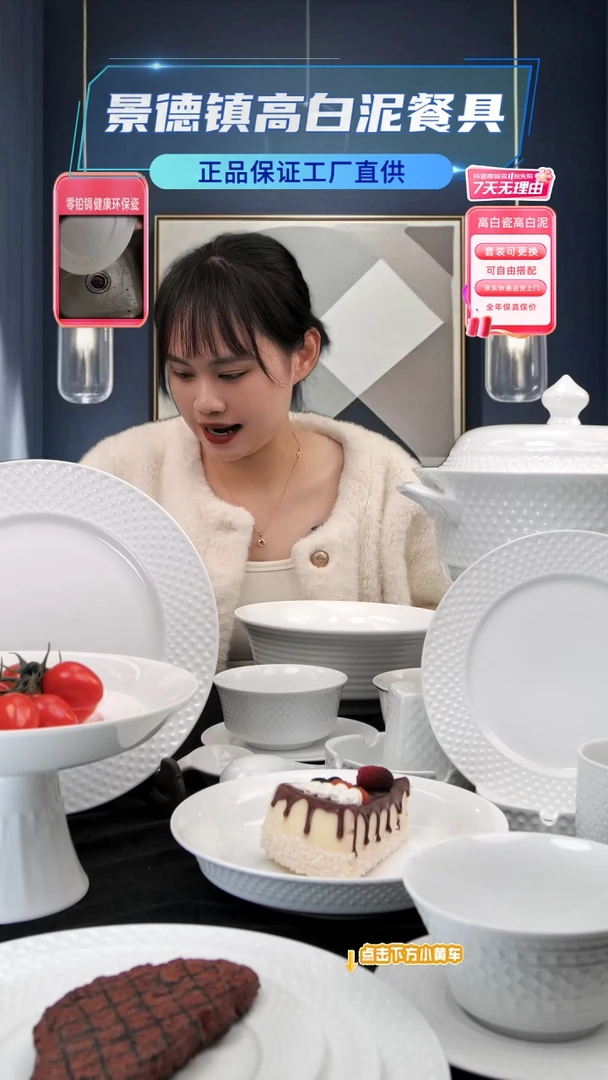 【闪购商品】景德镇高白泥高端餐具