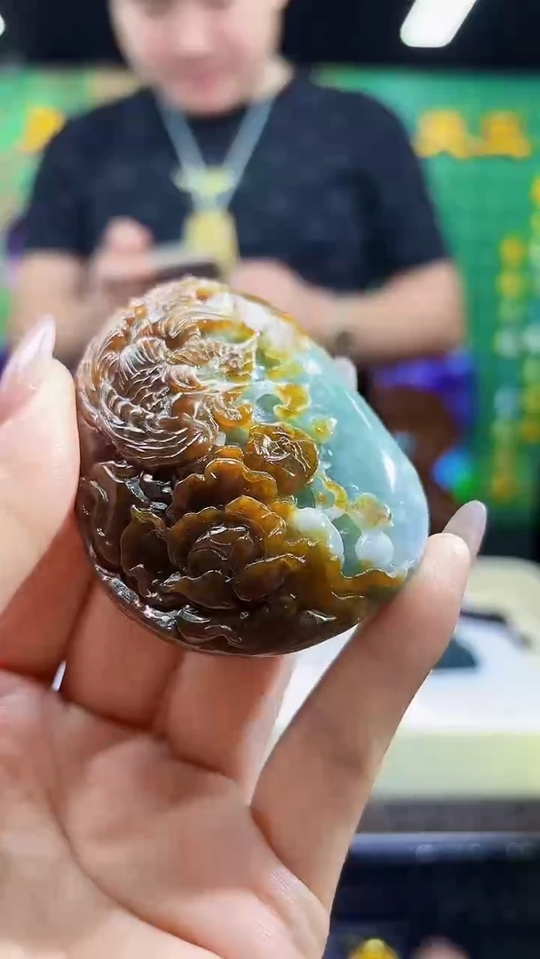 定制翡翠未镶嵌0608/Y/发其一件/花鸟