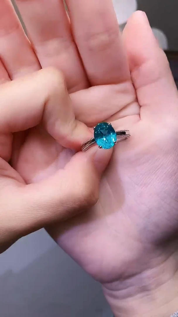 银S925镶嵌珠宝奇石碧玺236