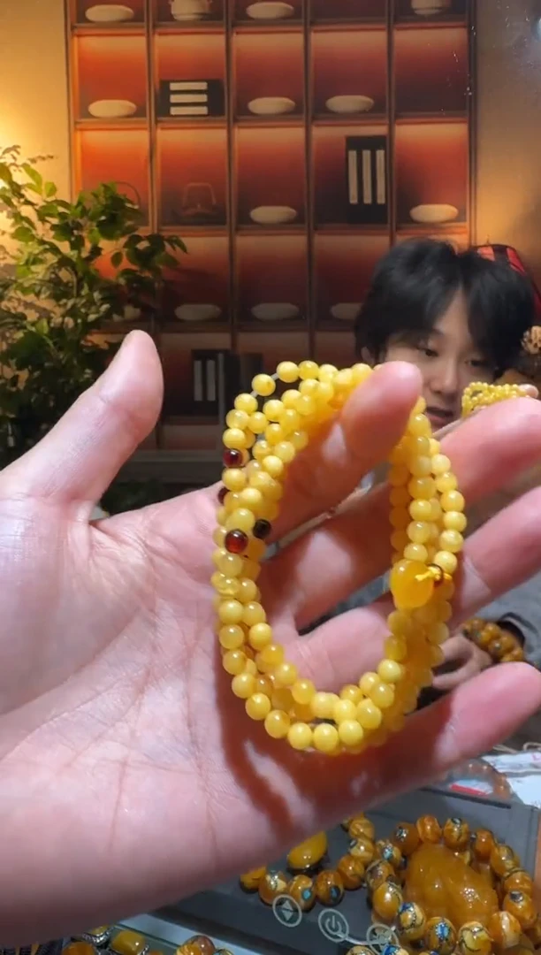 蜜蜡颈饰未镶嵌227天然蜜蜡珠宝奇石