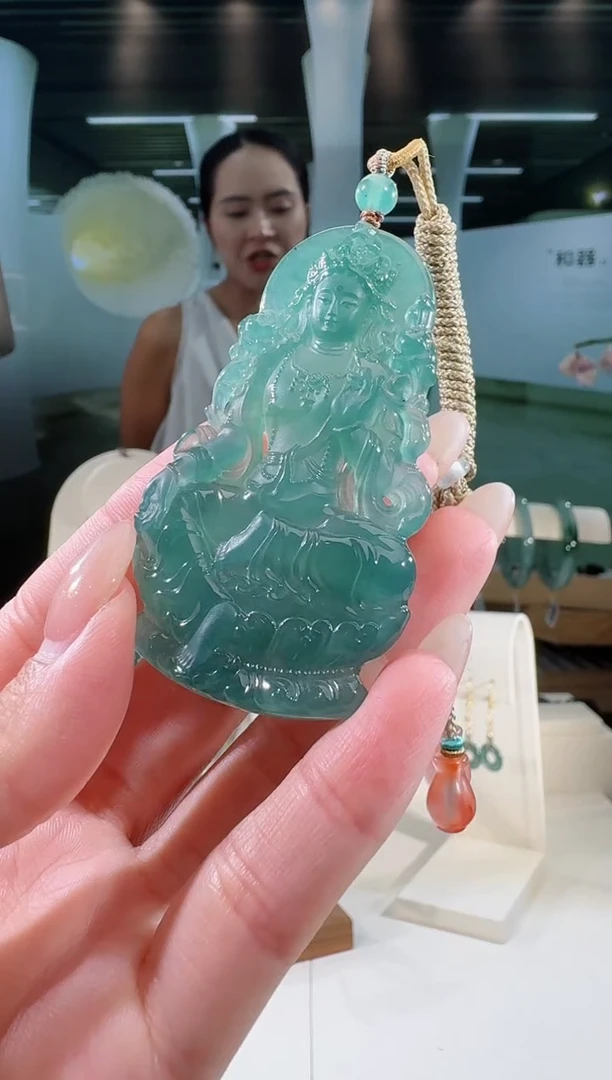翡翠未镶嵌吊坠(不含链)度母多样性发一