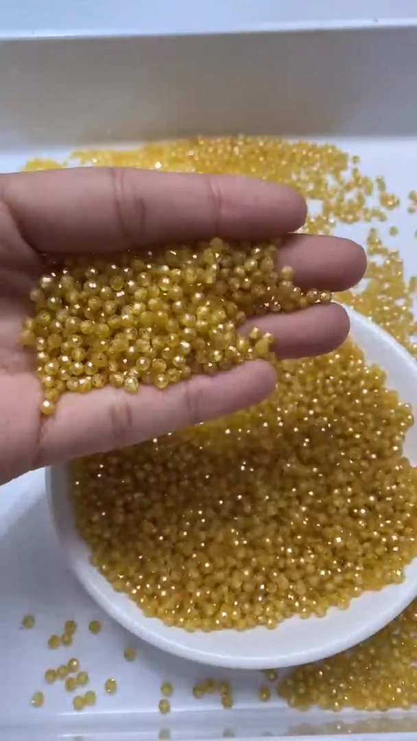 颈饰未镶嵌水晶X212-黄色碧玺3mm*50颗