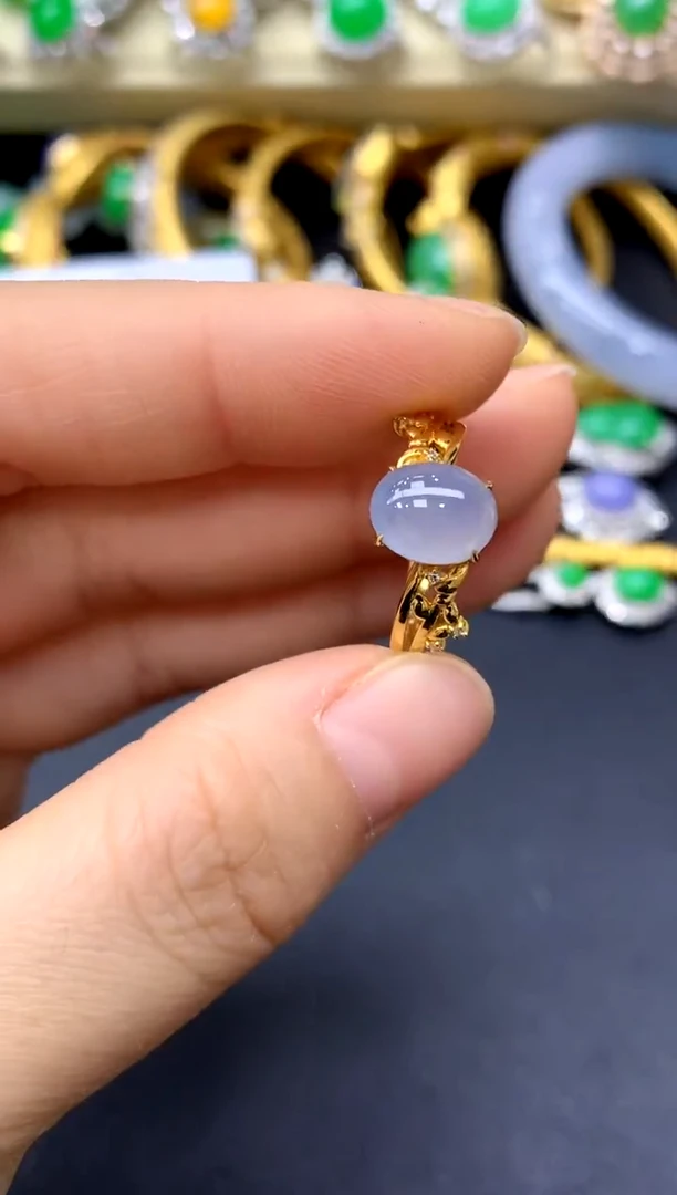 18K金镶嵌戒指翡翠307-中国好珍宝