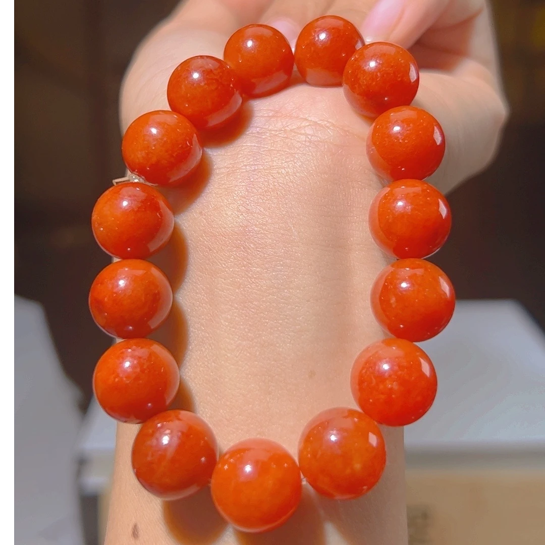 翡翠A货时尚气质百搭轻奢满红手串L-@@QJSX414556