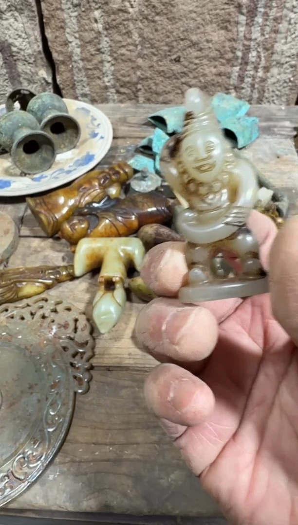 未镶嵌岫岩河磨玉（透闪石质玉）挂件玉器555555