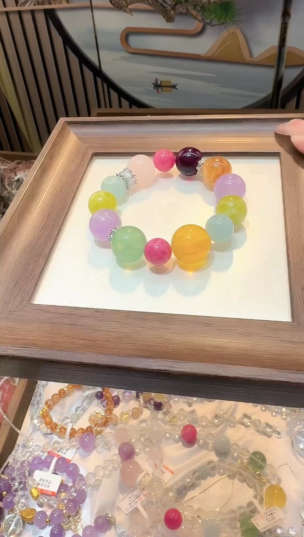 水晶手链未镶嵌多宝萤石手链