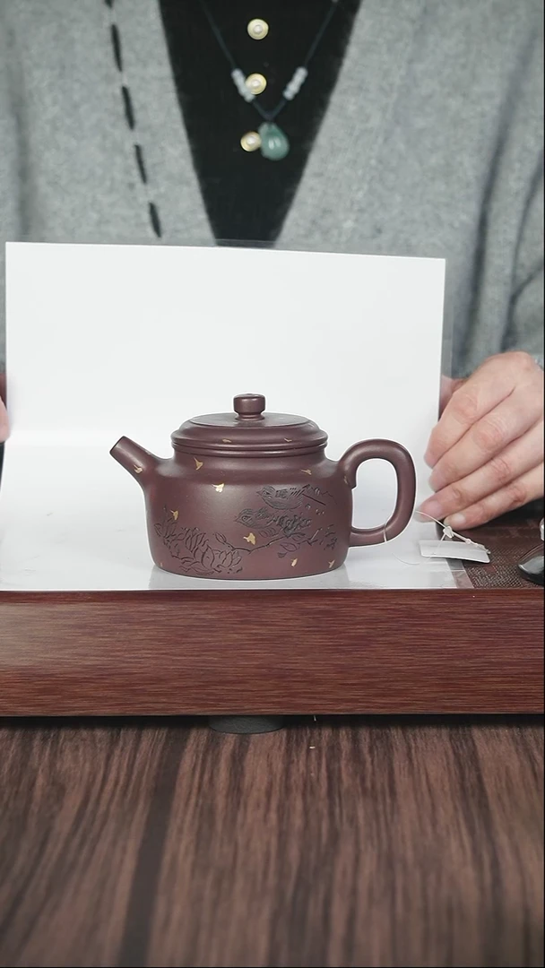 【闪购商品】紫砂茶壶刻绘 小鸟  德钟