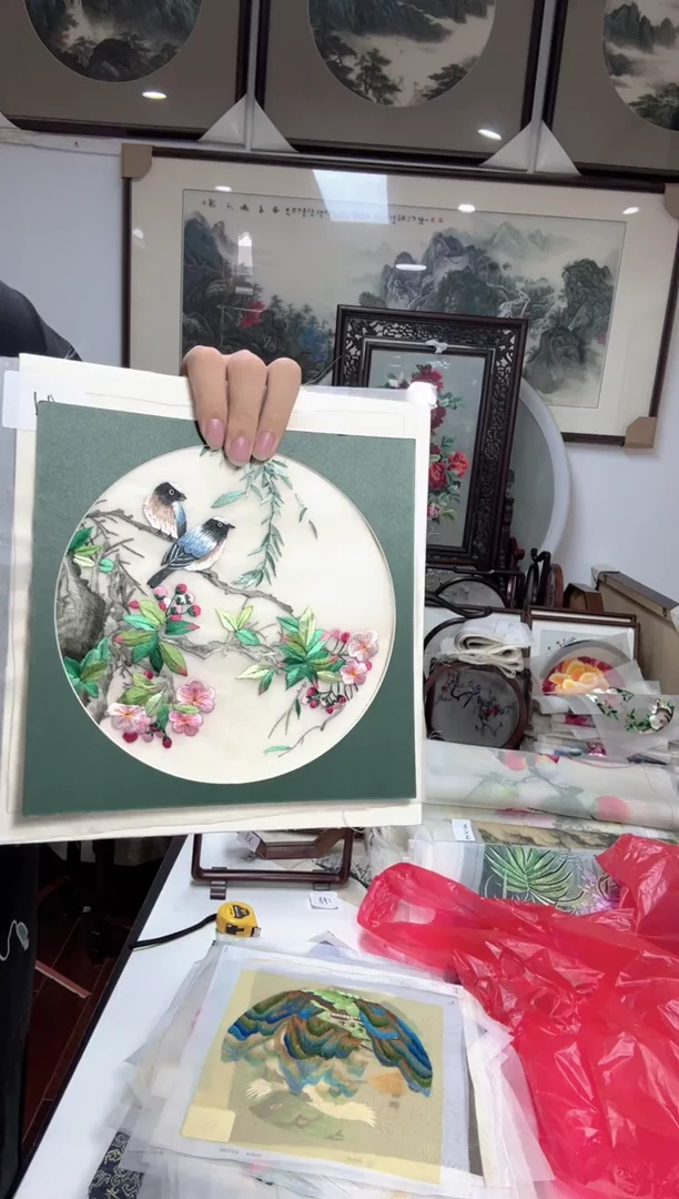 织绣纯手工苏绣绣片