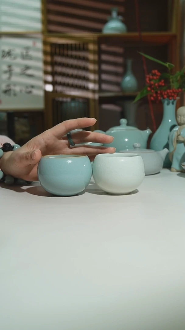 天青玉清彩蛋杯一级