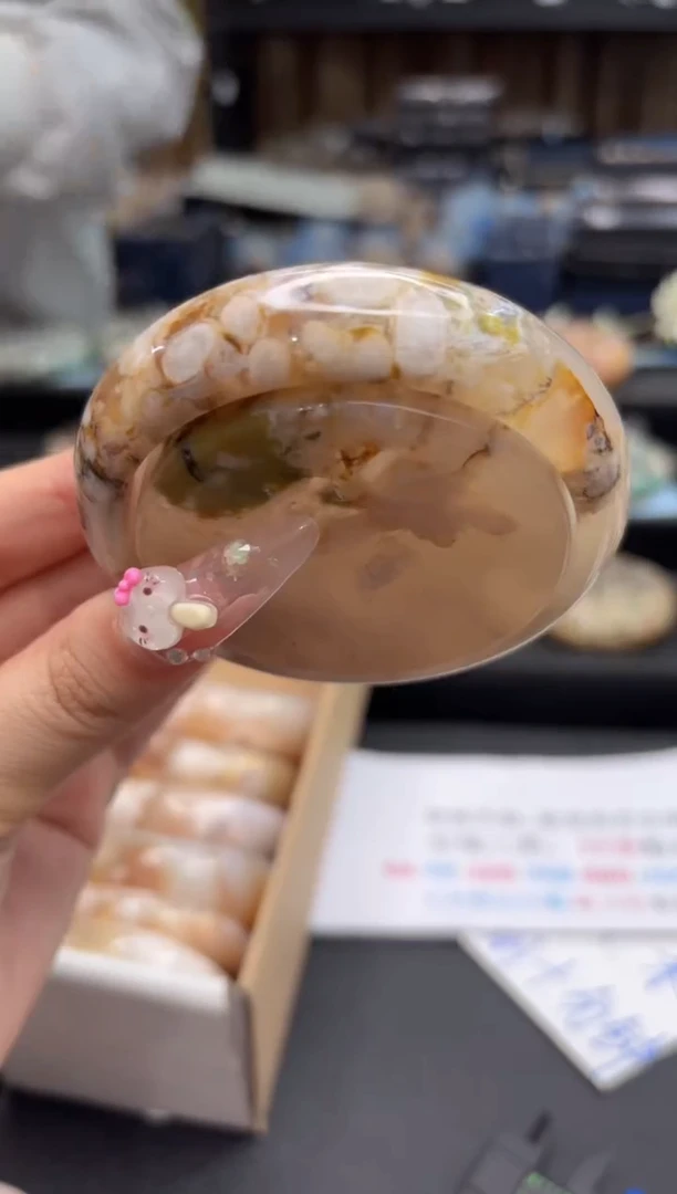 未镶嵌手镯石英质玉177(62圈赠送镯心)水墨纹