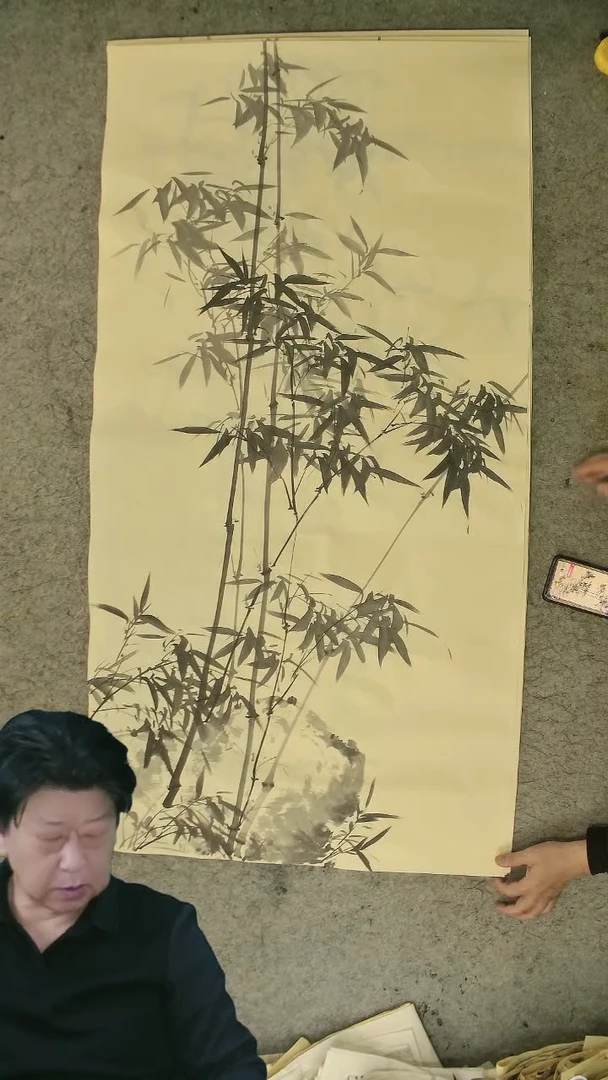 国画四尺整张  墨竹  69*138cm