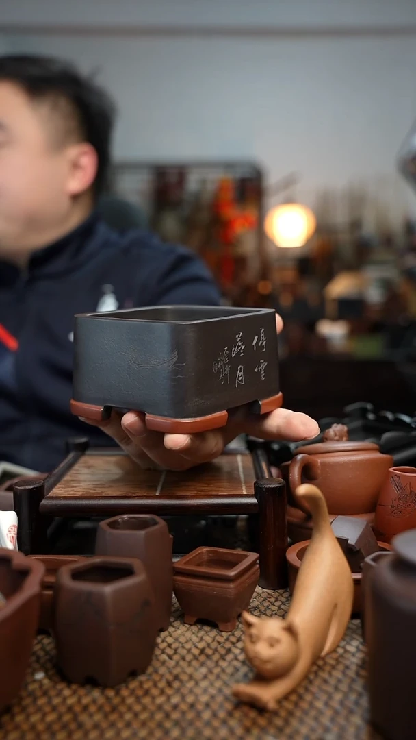 紫砂花盆H****?長木軒精品紫砂