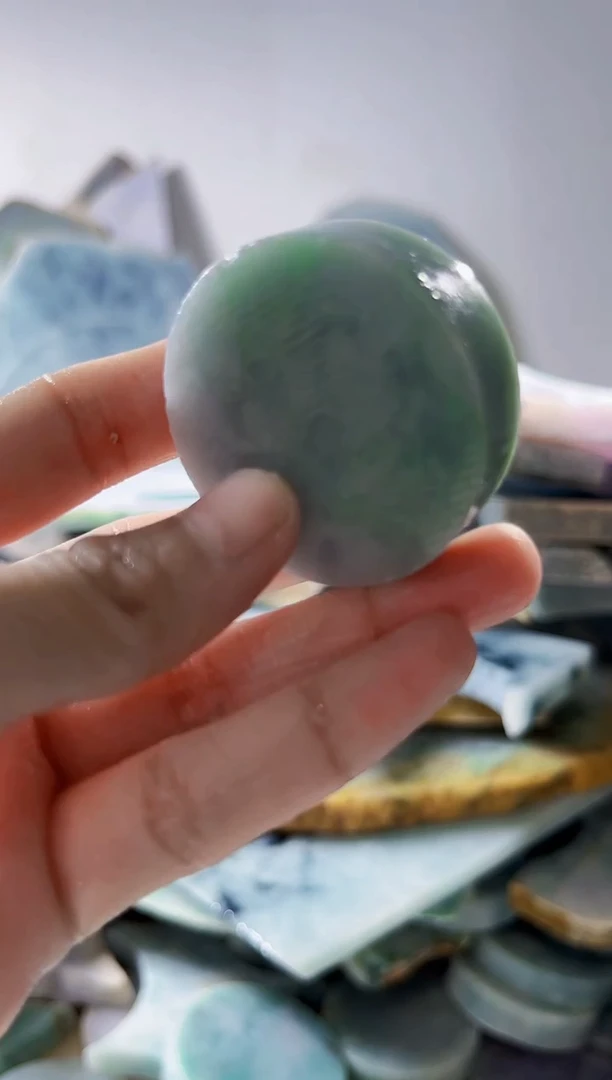 翡翠裸石缅甸翡翠A货柠6122