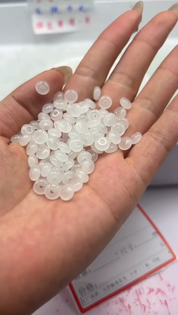 散珠玛瑙/玉髓w747荔枝冻算盘6*3mm*50颗