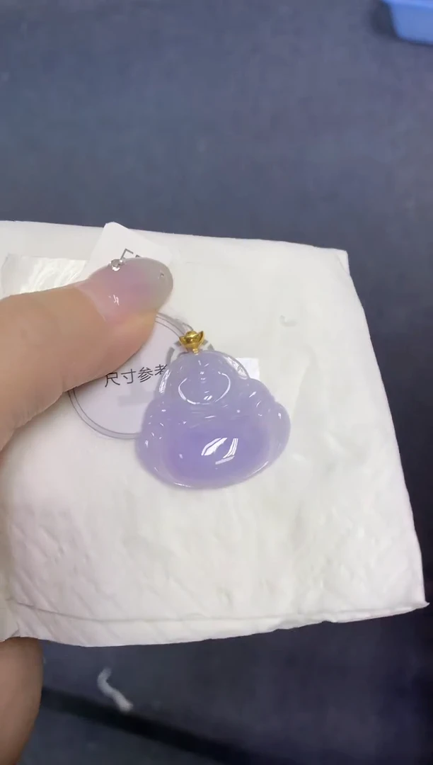 颈饰18K金镶嵌翡翠天然缅甸翡翠A货百元以上9元证书费自理