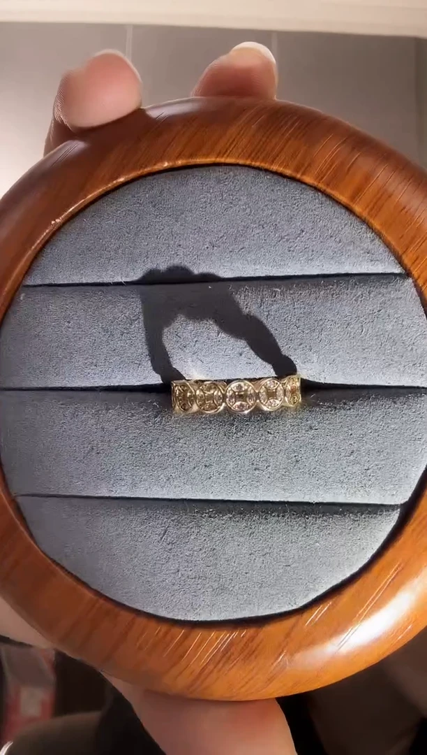 主播定制链接玫瑰金色排戒