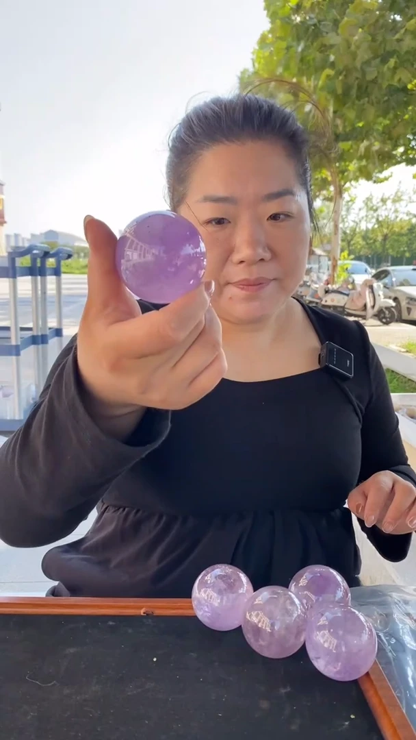 未镶嵌珠宝半成品水晶紫水晶球D515多样性发其一