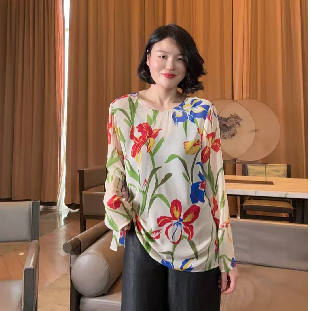 TANTAN简约百搭显瘦夏季印花衬衫1191