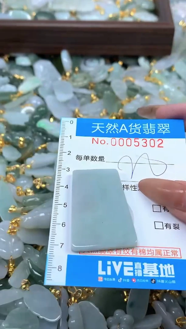 颈饰未镶嵌翡翠净货挂件-5302