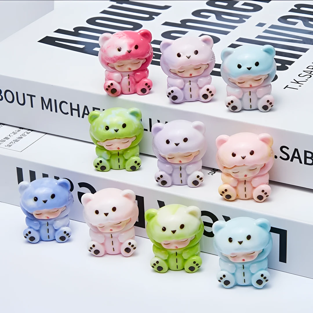 【对对碰＋许愿】新款实色手工晕染云梦软糖小熊树脂潮玩DIY摆件