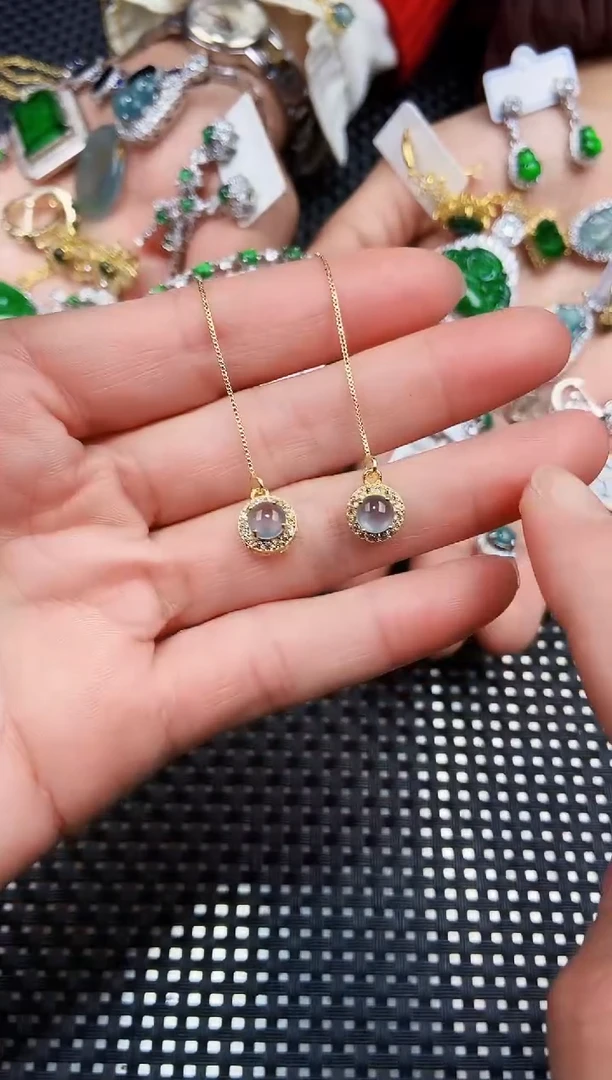 【闪购商品】翡翠耳饰未镶嵌11111111