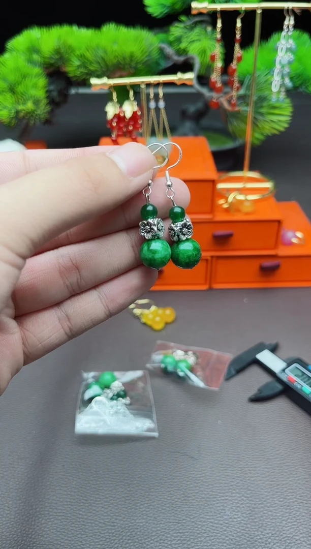 玛瑙/玉髓耳饰银S925镶嵌413