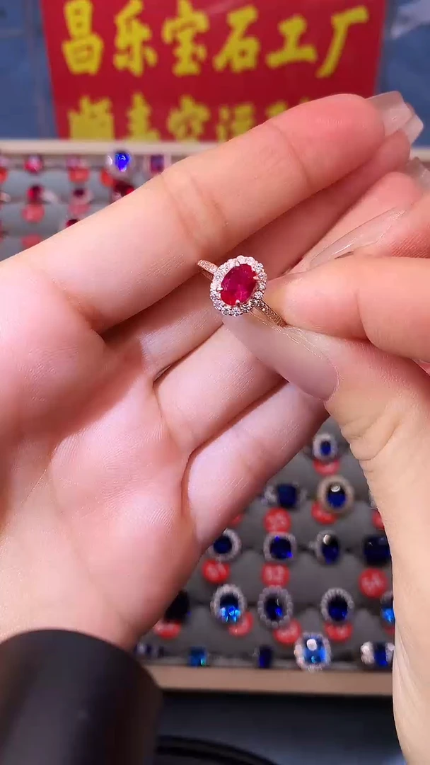 【闪购商品】红宝石戒指银S925镶嵌11111