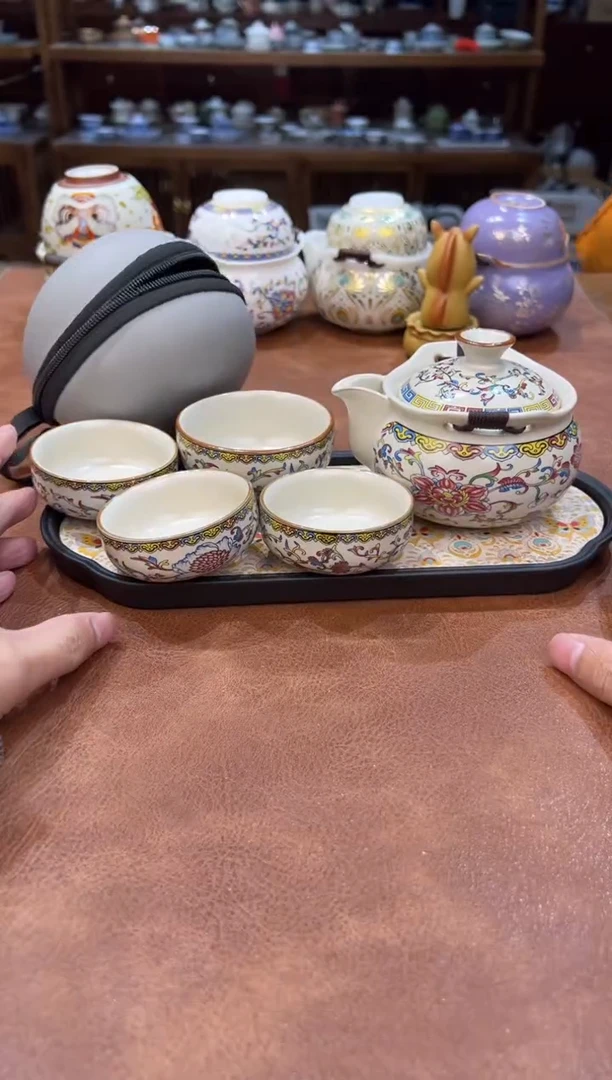 真的很便宜会开片的旅行茶具