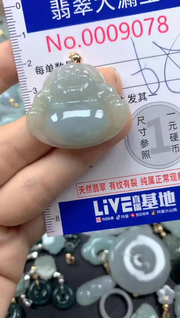 翡翠未镶嵌吊坠(不含链)9078