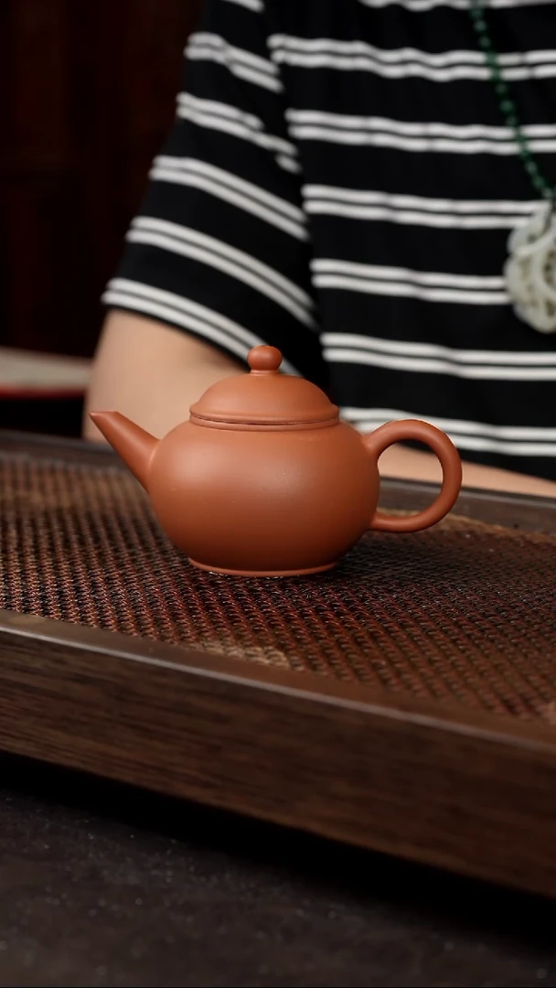 茶壶紫砂红泥标准水平