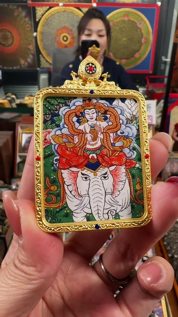 【闪购商品】吊坠壹善缘城手绘唐卡普贤年终大促