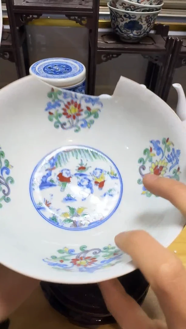 景德镇手绘陶瓷厂瓷【有破】