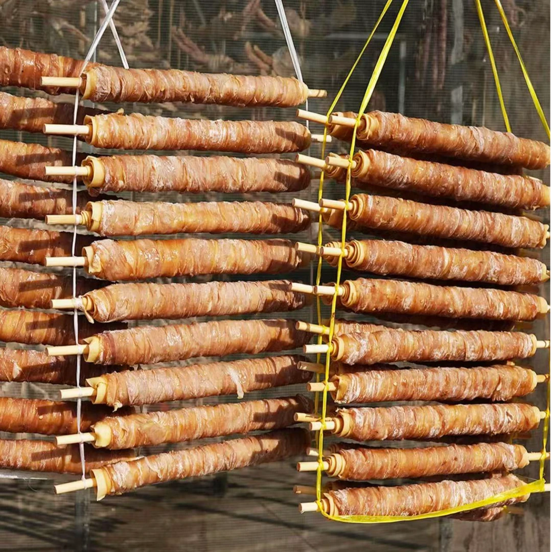 安徽特产鹅卷肠农家手工风干豆皮咸鹅千张卷肠子