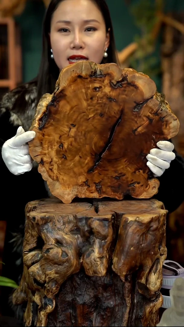 木雷击枣木底座